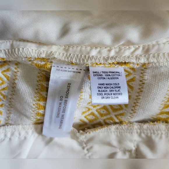 Loft Womens Riviera Gold White Geometric Striped Preppy Boho Pockets Shorts 14 - Picture 7 of 10